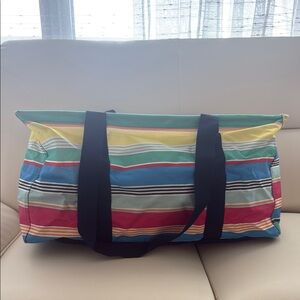 Thirty-One Colorful Striped Tote Bag